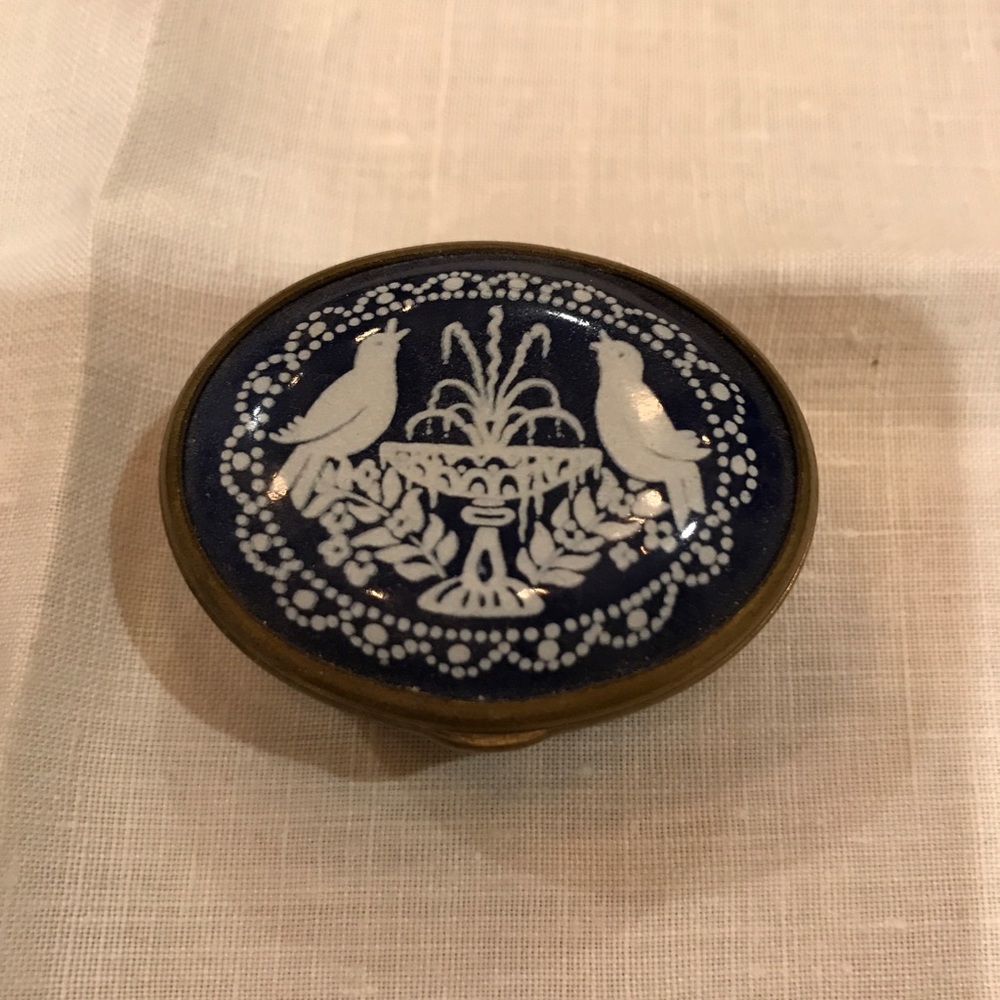 Halcyon Days Enameled Bird Trinket Box